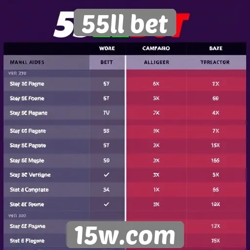 Comparação entre 55ll bet e concorrentes do mercado